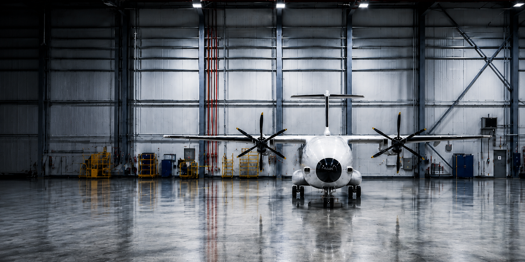 JENU in hangar